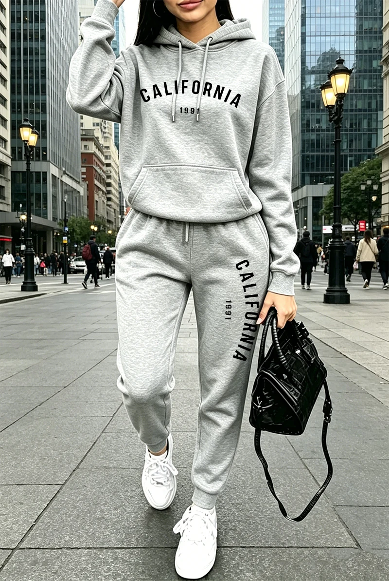 ホットセール レディース トラックスーツ プリント入り カジ - Winter Clothing For Women のレビューと価格