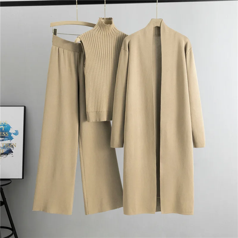 秋・冬用 3点セット レディース カーディガン トラックスー - Winter Clothing For Women のレビューと価格