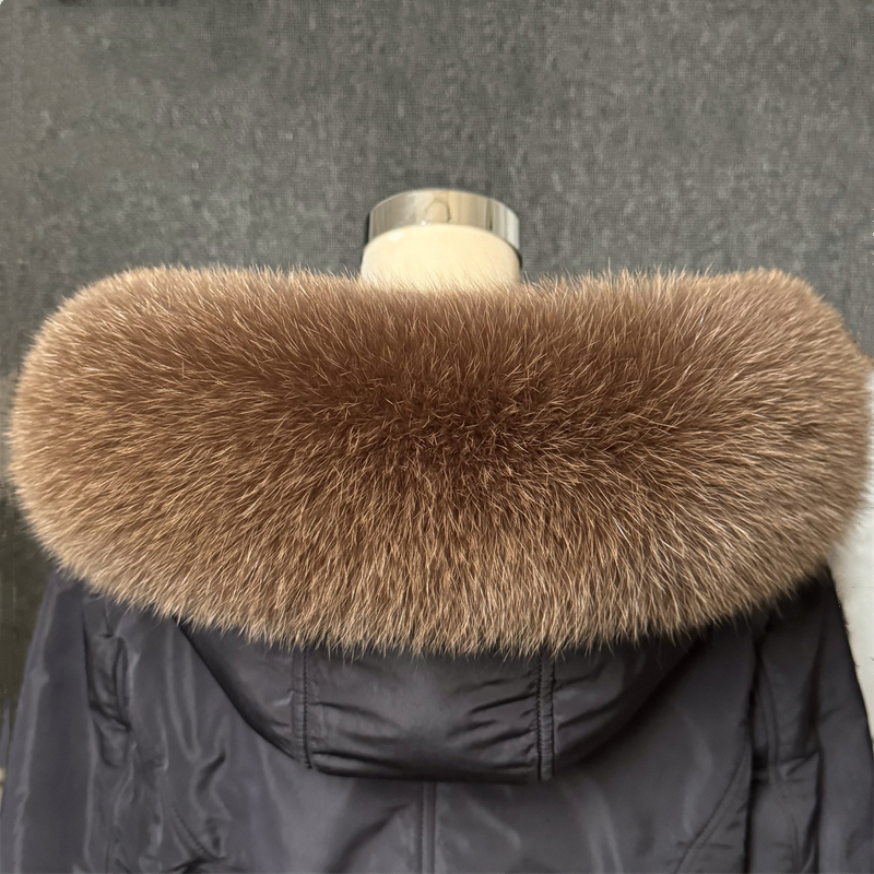 リアルキツネの毛皮の首輪女性ユニバーサル帽子ストリップダウン - Winter Clothing Pk のレビューと価格