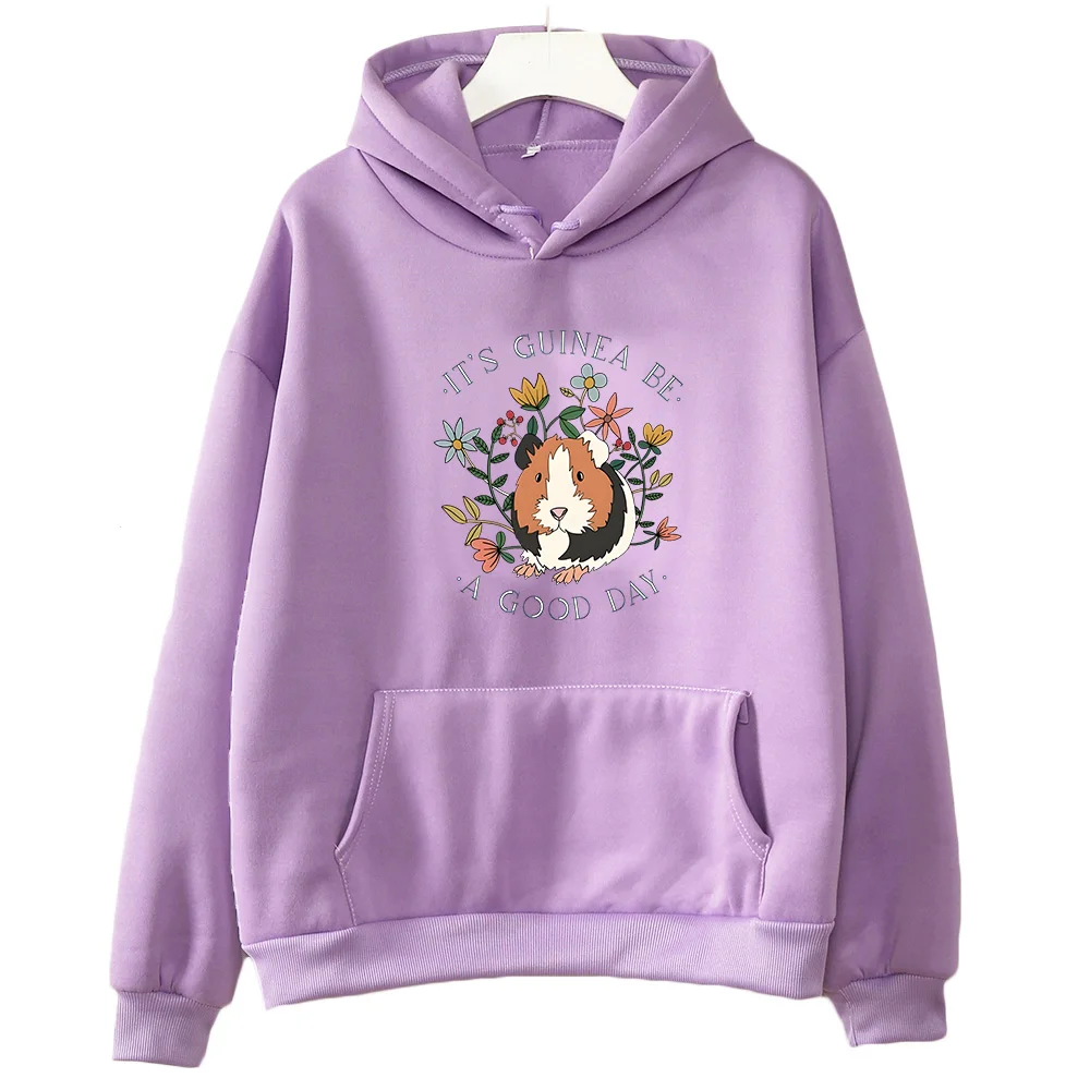 Winter Clothing Drawing - 男性と女性のためのかわいいギニアピッググラフィックパーカー、美的、スウェットフリースシャツ、カジュアルトップ、長袖、秋冬