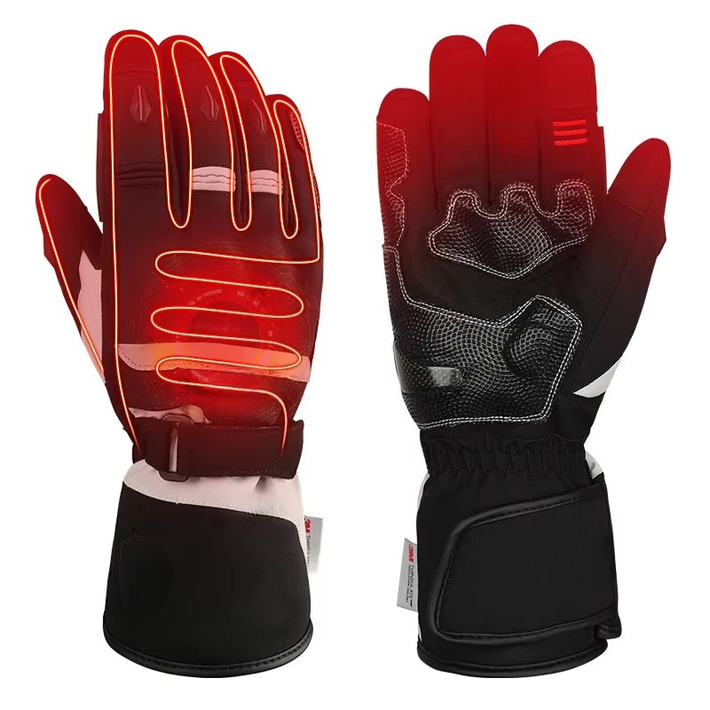電熱機能付きの冬用バイクグローブ。タッチスクリーン対応、充電 - Heated Gloves Electric のレビューと価格