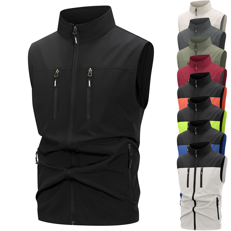 メンズ軽量ソフトシェルベスト ジッパーポケット付き 防風 ノ - Winter Clothing Pk のレビューと価格
