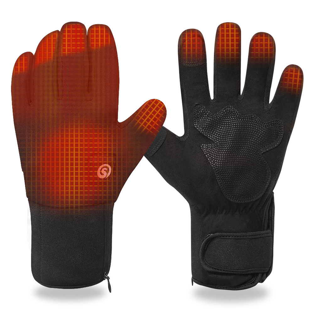 Heated Gloves Electric - バッテリー,防水,ウォーマー,サーマルタッチディスプレイ,冬用の電気温水オートバイ手袋