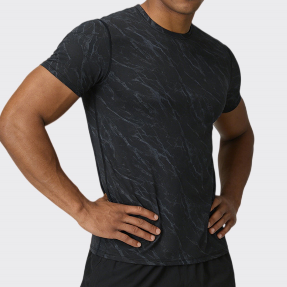 夏のメンズ速乾フィットネス Tシャツ半袖男性ジムフィットネス - Winter Clothing Hiking のレビューと価格