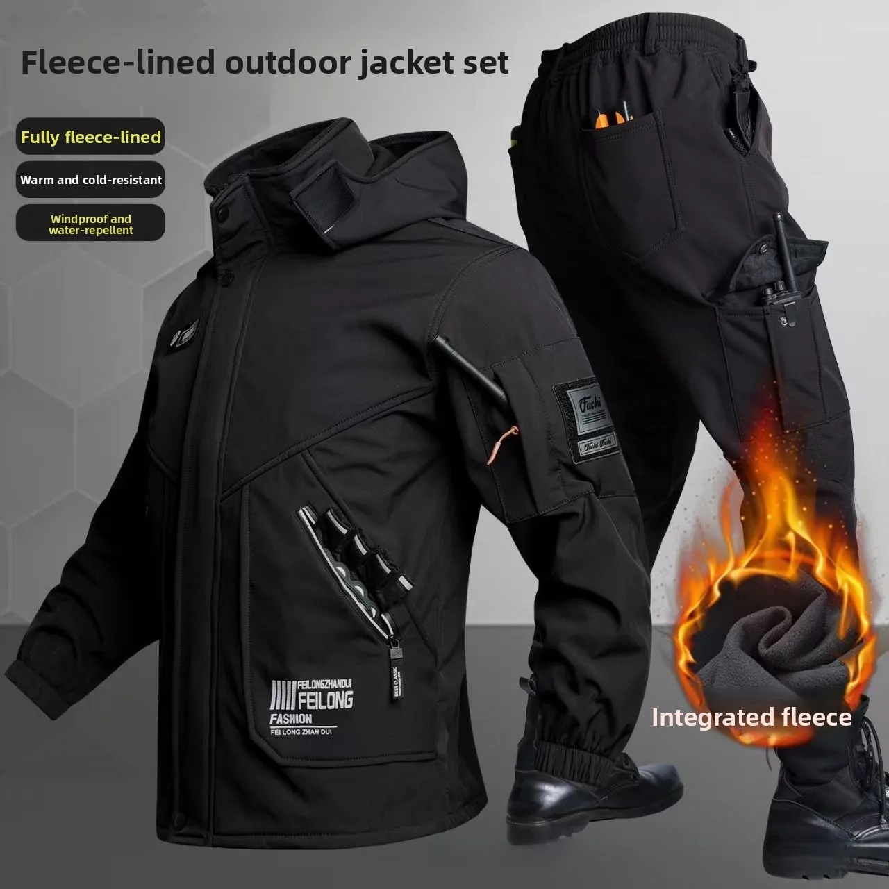 厚手のフリース素材を使用した、秋冬用のアウトドアクライミング - Winter Clothing Pk のレビューと価格