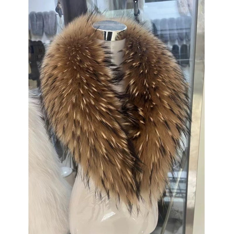 アライグマの毛皮の襟 女性用 冬用 毛皮の襟 コート ジャケ - Winter Clothing Pk のレビューと価格