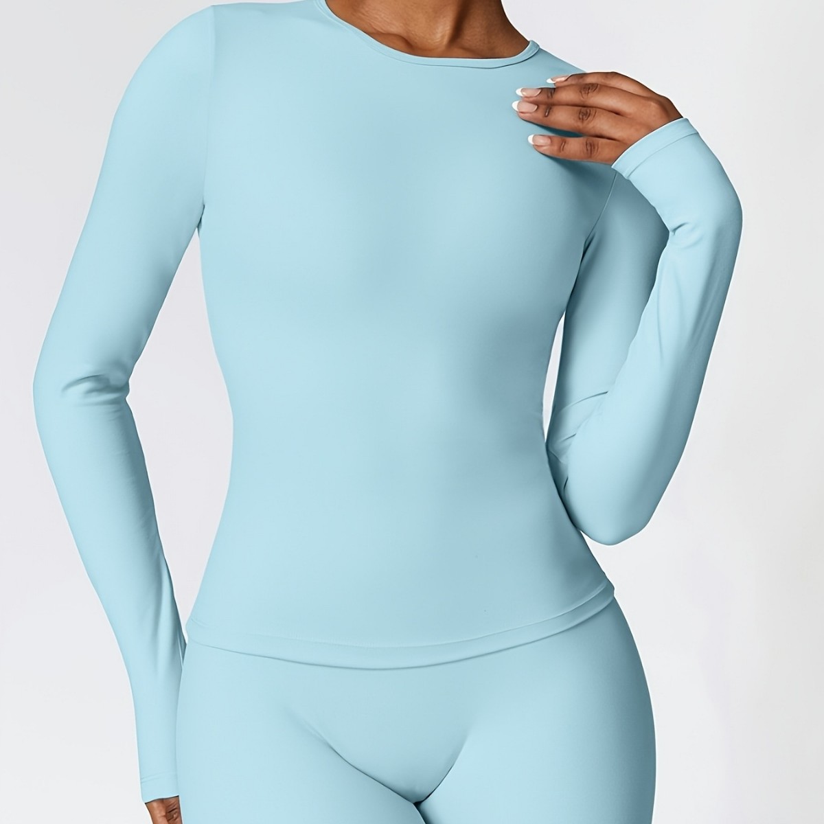 タイトフィットヨガスーツスリム長袖アウトドアランニングスポー - Winter Clothing For Women のレビューと価格
