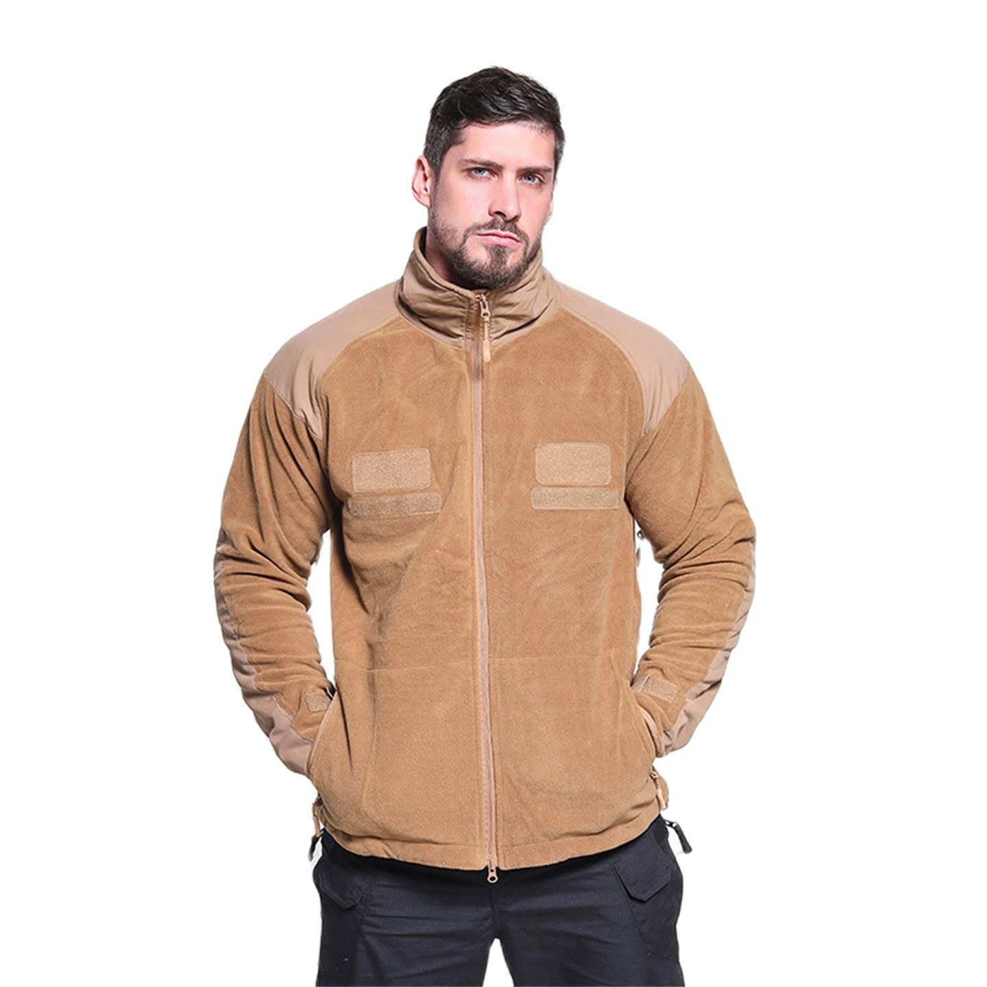 ポーラーフリースハンティングジャケット,メンズハイキングコー - Winter Clothing Hiking のレビューと価格