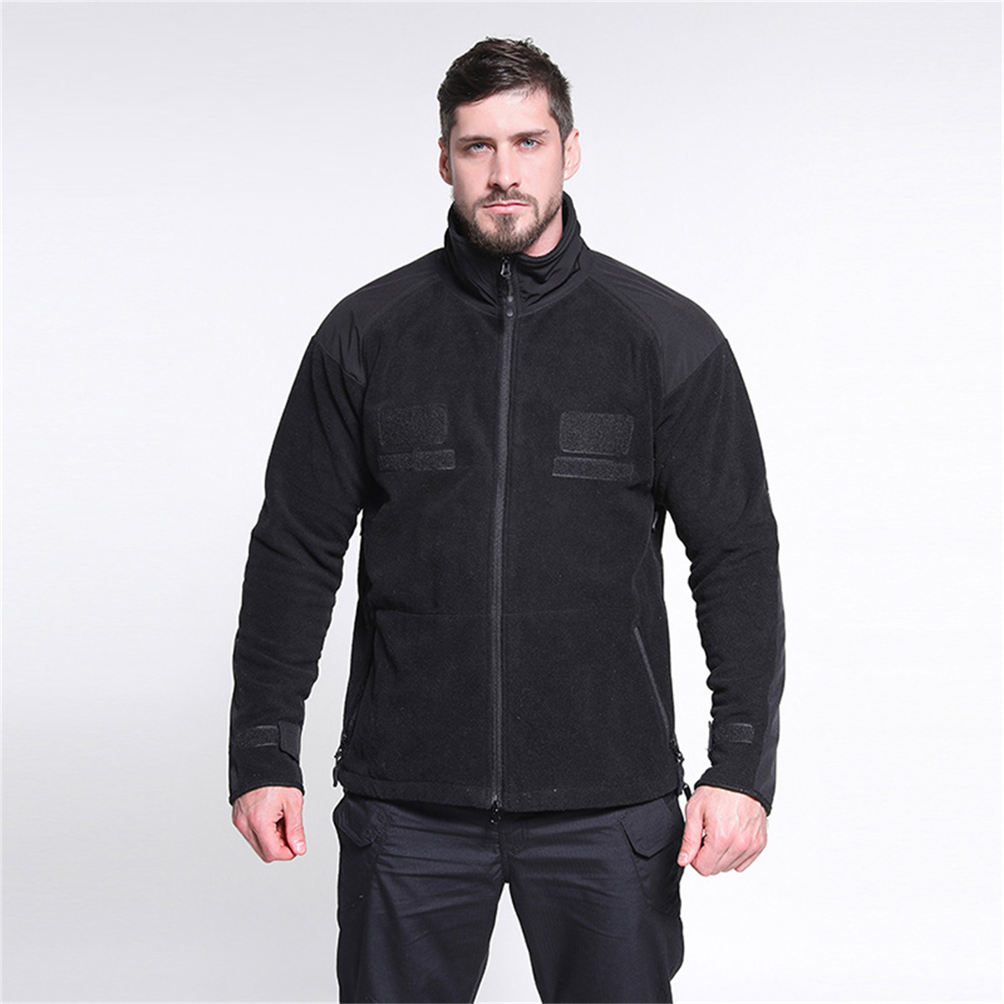 ポーラーフリースハンティングジャケット,メンズハイキングコー - Winter Clothing Hiking のレビューと価格