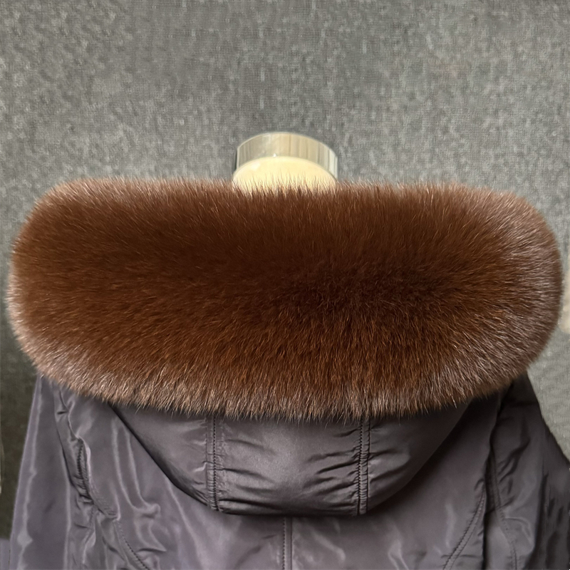 リアルキツネの毛皮の首輪女性ユニバーサル帽子ストリップダウン - Winter Clothing Pk のレビューと価格