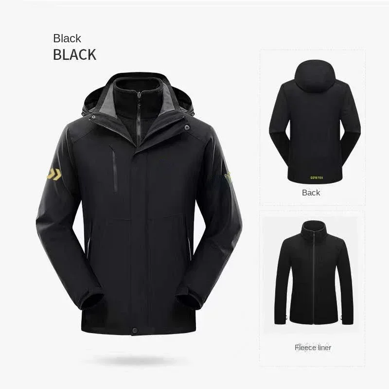 メンズ厚手のフィッシングウェアセット,防水,暖かいフリース, - Winter Clothing Hiking のレビューと価格