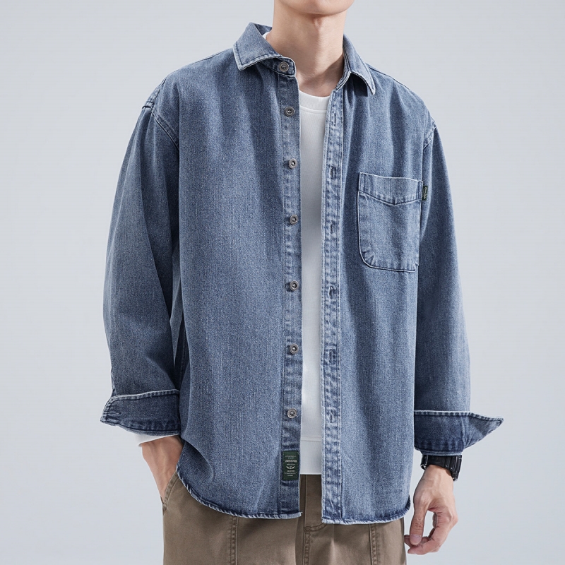 デニムシャツ メンズ 長袖 2025 春秋 日本レトロ ルー - Winter Clothing Pk のレビューと価格