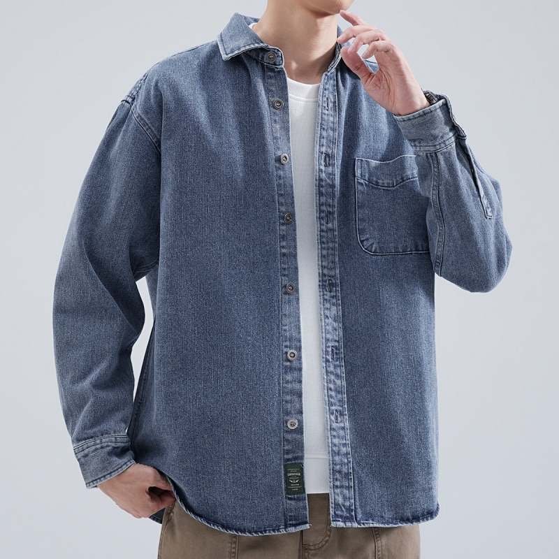 デニムシャツ メンズ 長袖 2025 春秋 日本レトロ ルー - Winter Clothing Pk のレビューと価格