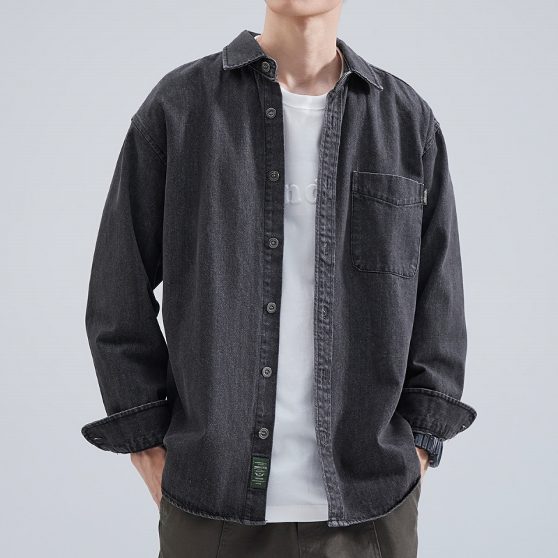デニムシャツ メンズ 長袖 2025 春秋 日本レトロ ルー - Winter Clothing Pk のレビューと価格