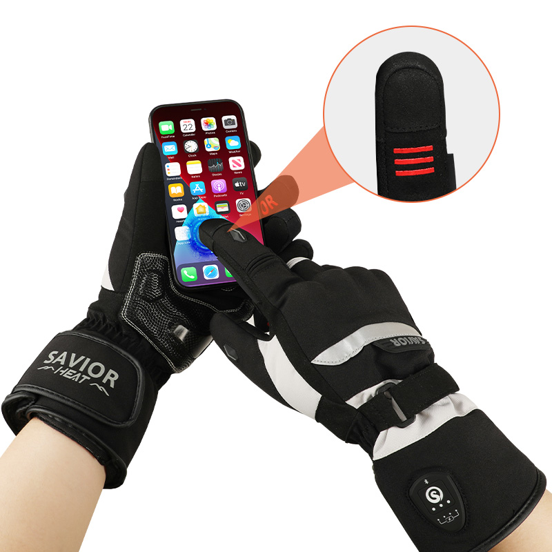電熱機能付きの冬用バイクグローブ。タッチスクリーン対応、充電 - Heated Gloves Electric のレビューと価格