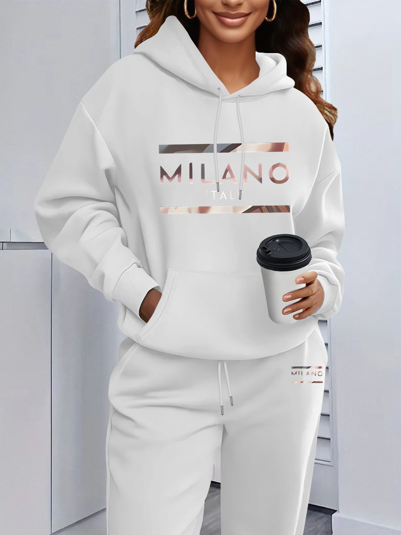 2026年レディースプリントパーカー上下セット、高品質、人気 - Winter Clothing For Women のレビューと価格
