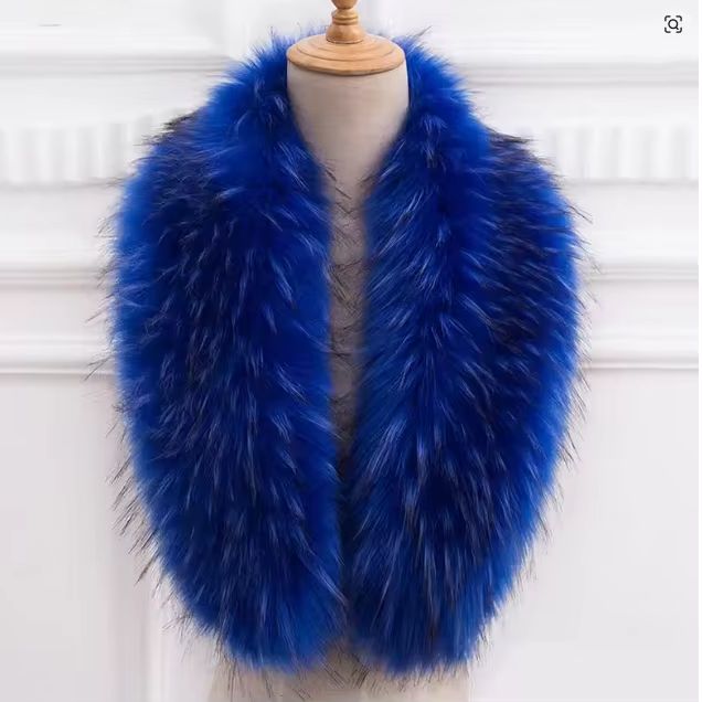 天然毛皮の襟、本物のアライグマの毛皮、フォックスの毛皮の襟、 - Winter Clothing Pk のレビューと価格