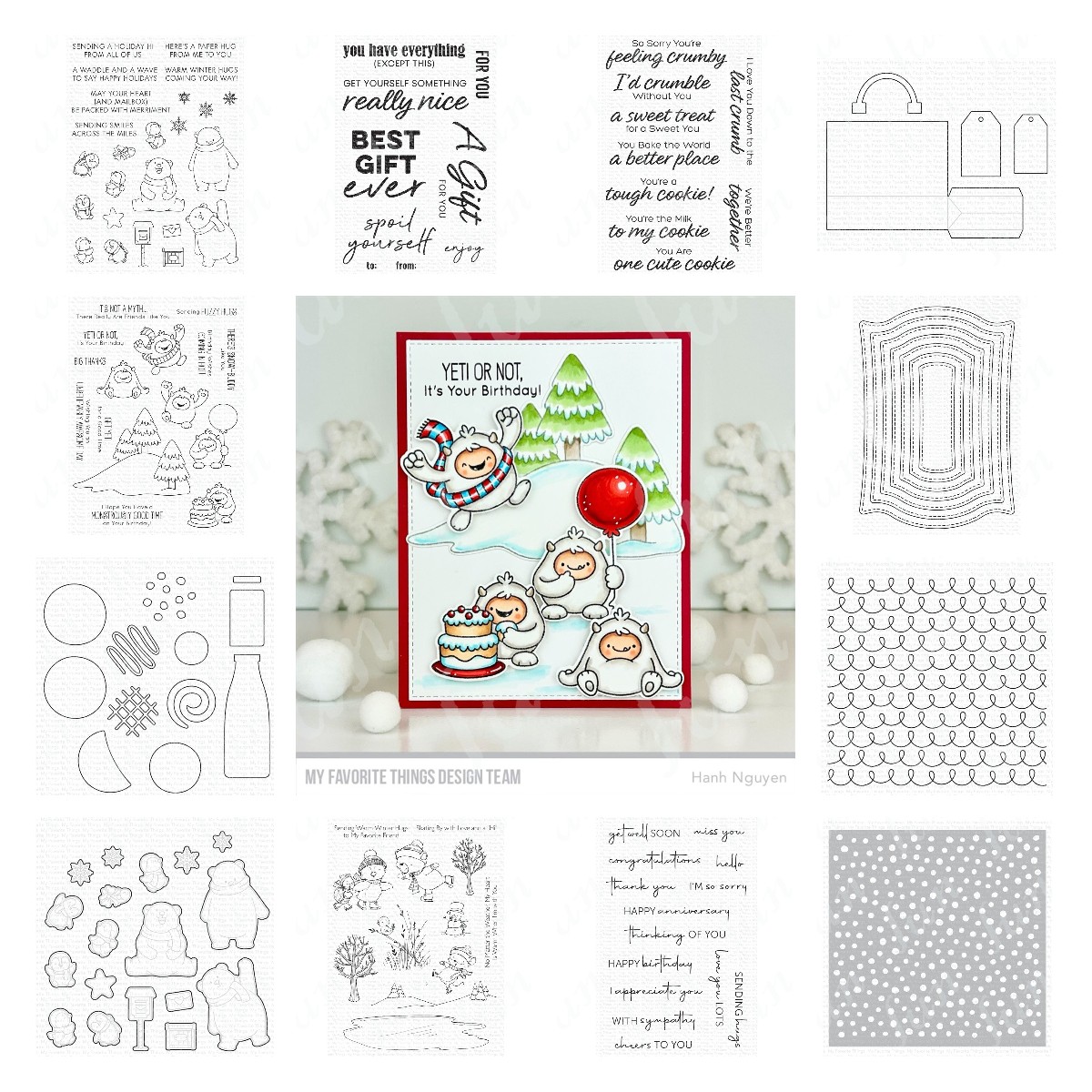 DIYスクラップブッキング、クリスマスローズ、クリアスタンプ - Winter Clothing Drawing のレビューと価格
