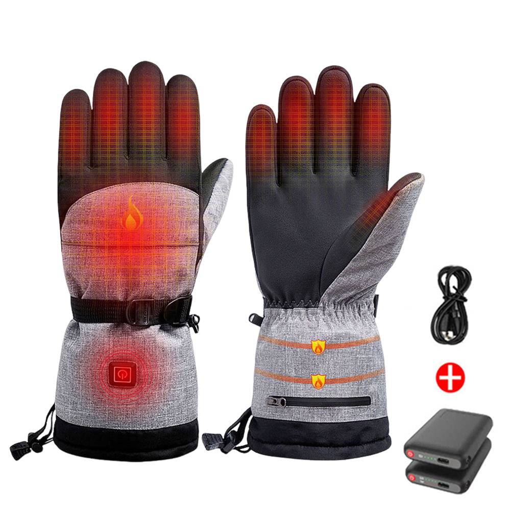 1 ペアハンドウォーマー熱電気ハイキングスキー加熱手袋 50 - Heated Gloves Electric のレビューと価格