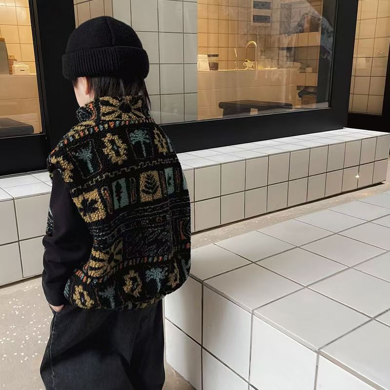 子供服 男の子用 プラッシュ素材 スタンドカラーベスト 20 - Winter Clothing Drawing のレビューと価格