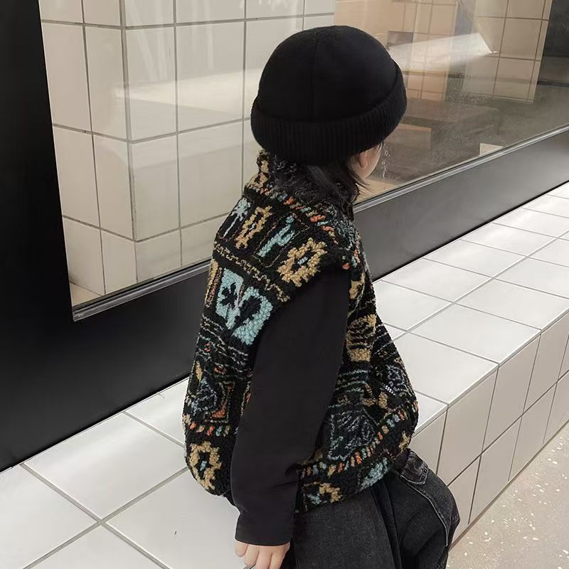 子供服 男の子用 プラッシュ素材 スタンドカラーベスト 20 - Winter Clothing Drawing のレビューと価格