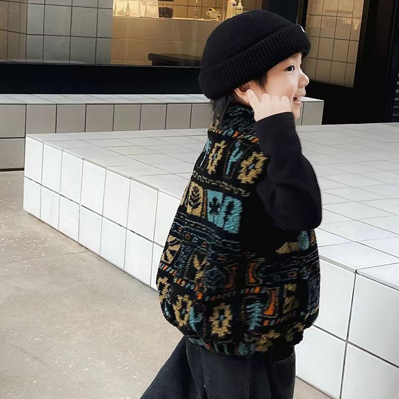 子供服 男の子用 プラッシュ素材 スタンドカラーベスト 20 - Winter Clothing Drawing のレビューと価格