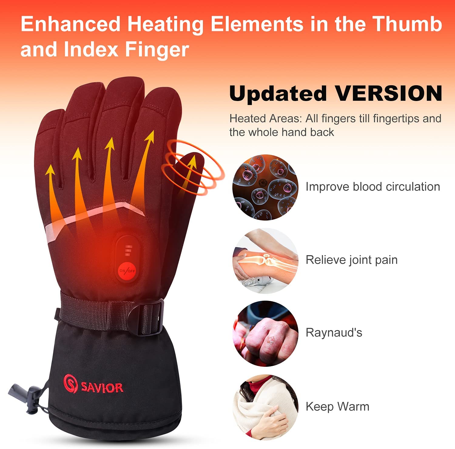 スノーディア-男性と女性のためのサーマルスキーグローブ、防水 - Heated Gloves Electric のレビューと価格
