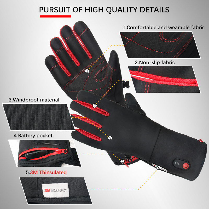 2026年型、充電式バッテリー内蔵のプロ仕様電熱グローブ。屋 - Heated Gloves Electric のレビューと価格