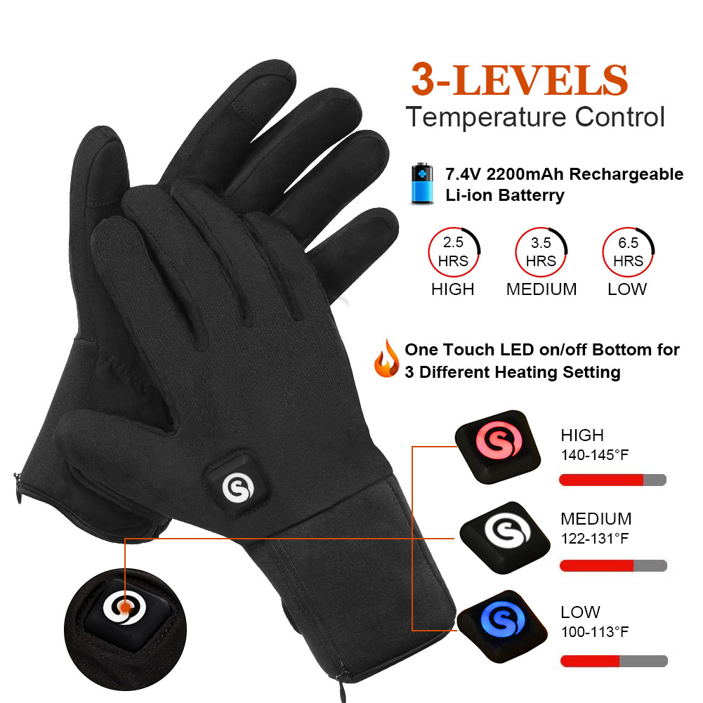 バッテリー,防水,ウォーマー,サーマルタッチディスプレイ,冬 - Heated Gloves Electric のレビューと価格