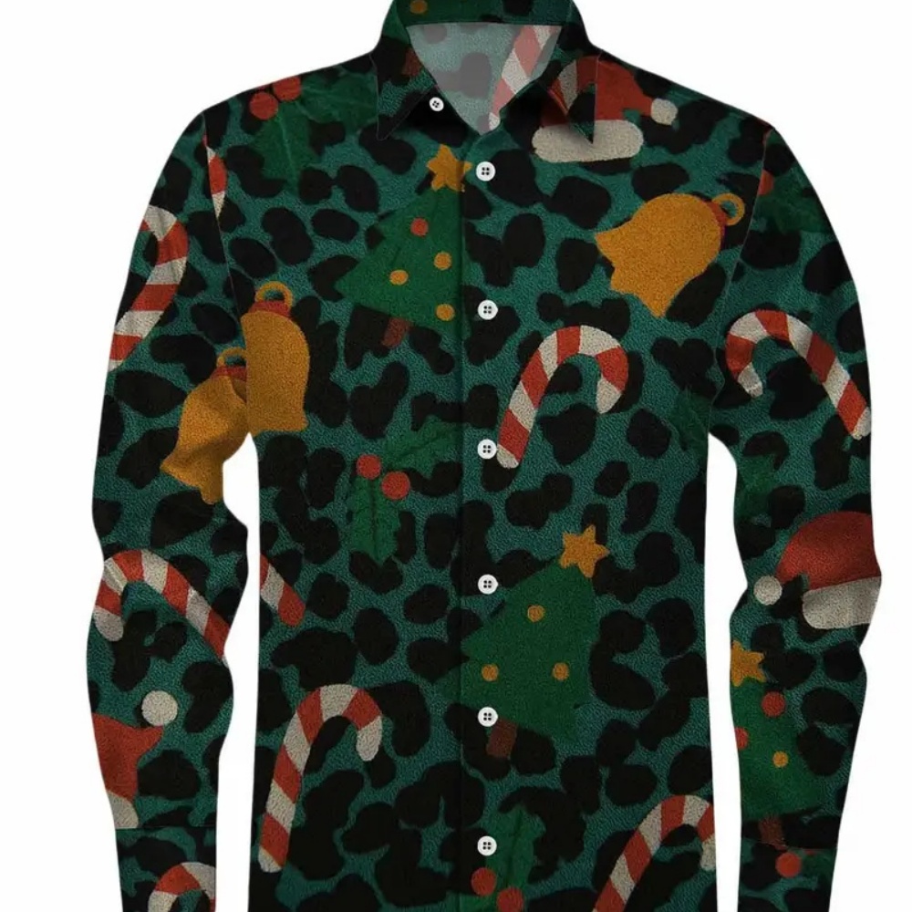 メンズ長袖クリスマスプリントシャツ、襟付きボタン、快適な冬の - Winter Clothing Gift Ideas のレビューと価格