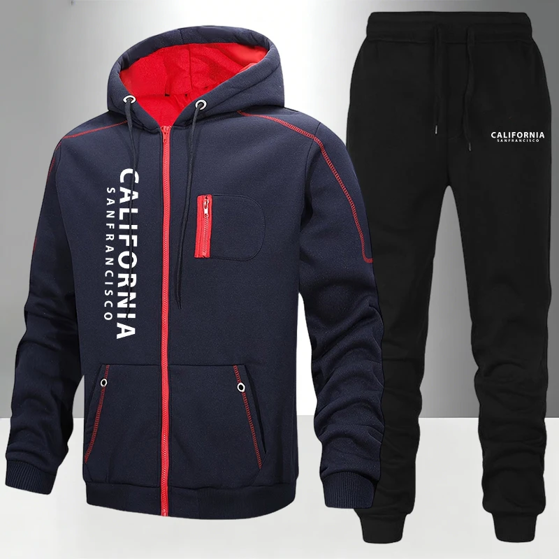メンズトラックスーツ カジュアルフーディー ジップアップスウ - Winter Clothing Pk のレビューと価格