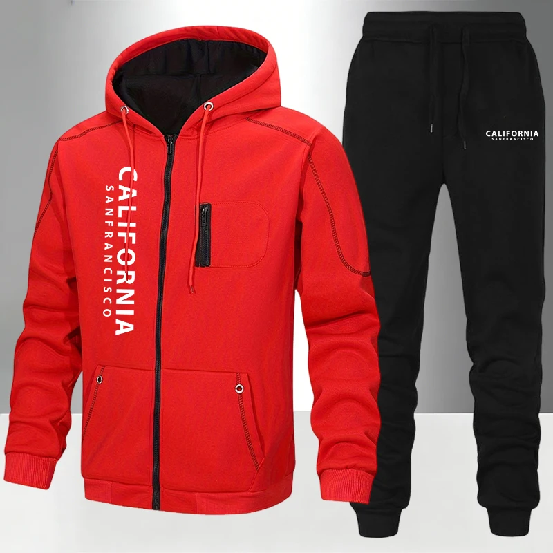メンズトラックスーツ カジュアルフーディー ジップアップスウ - Winter Clothing Pk のレビューと価格