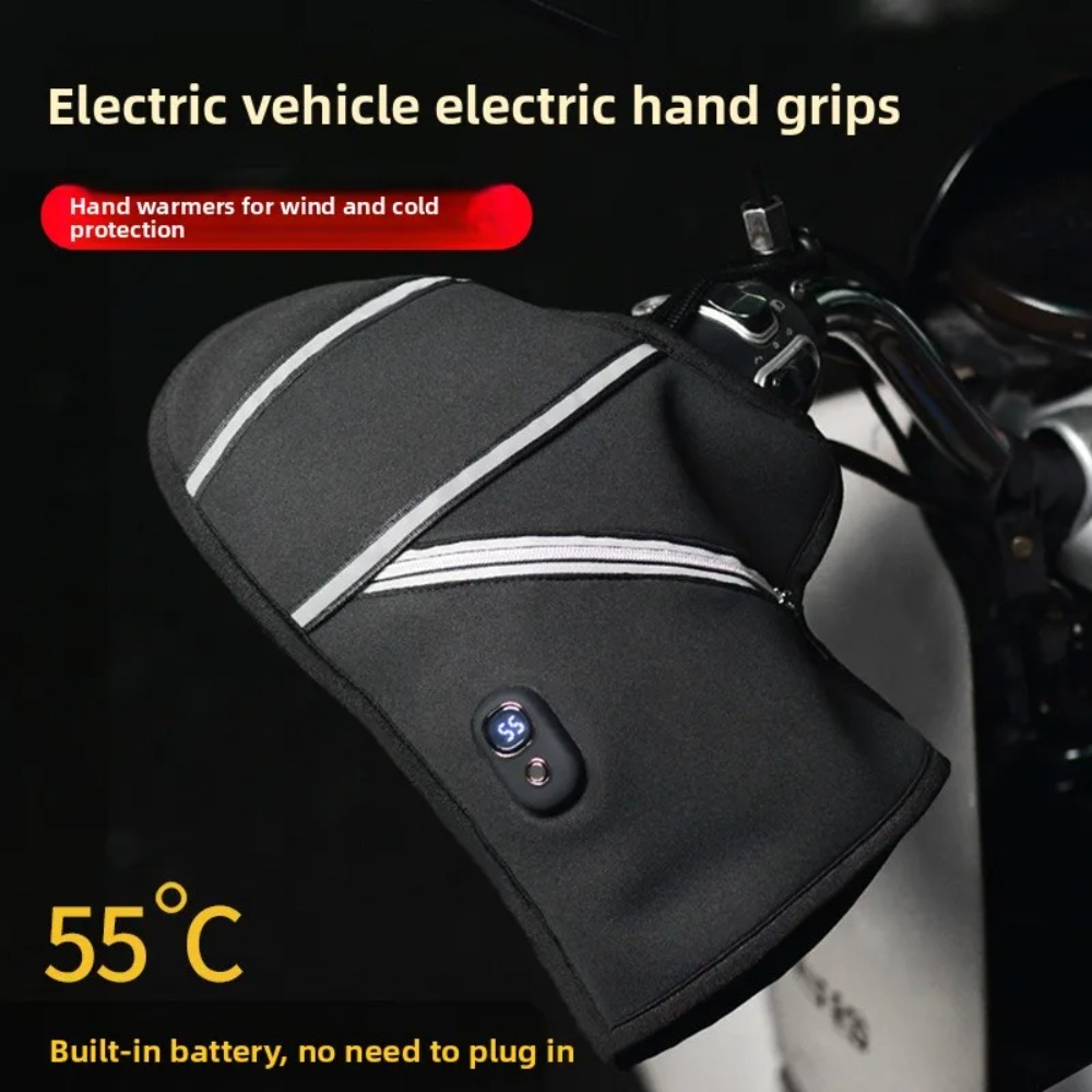 オートバイのハンドルバーカバー冬用加熱電子手袋暖かい防水電気 - Heated Gloves Electric のレビューと価格