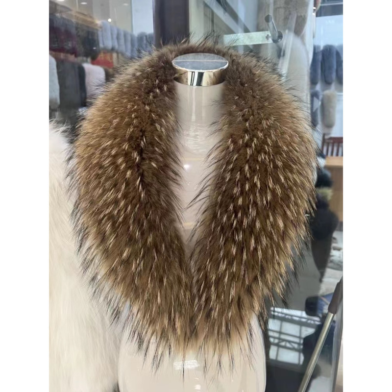 アライグマの毛皮の襟 女性用 冬用 毛皮の襟 コート ジャケ - Winter Clothing Pk のレビューと価格