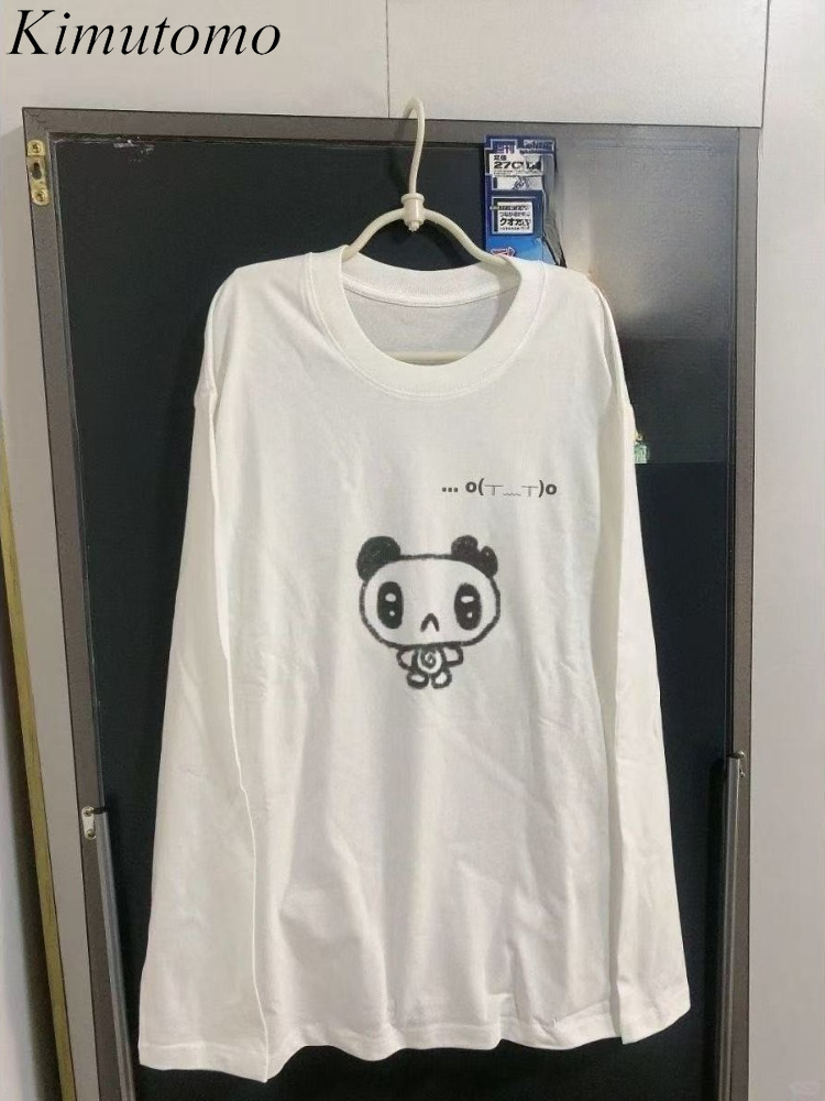 Kimutomo Tシャツ女性漫画プリント長袖ルーズファッシ - Winter Clothing For Women のレビューと価格